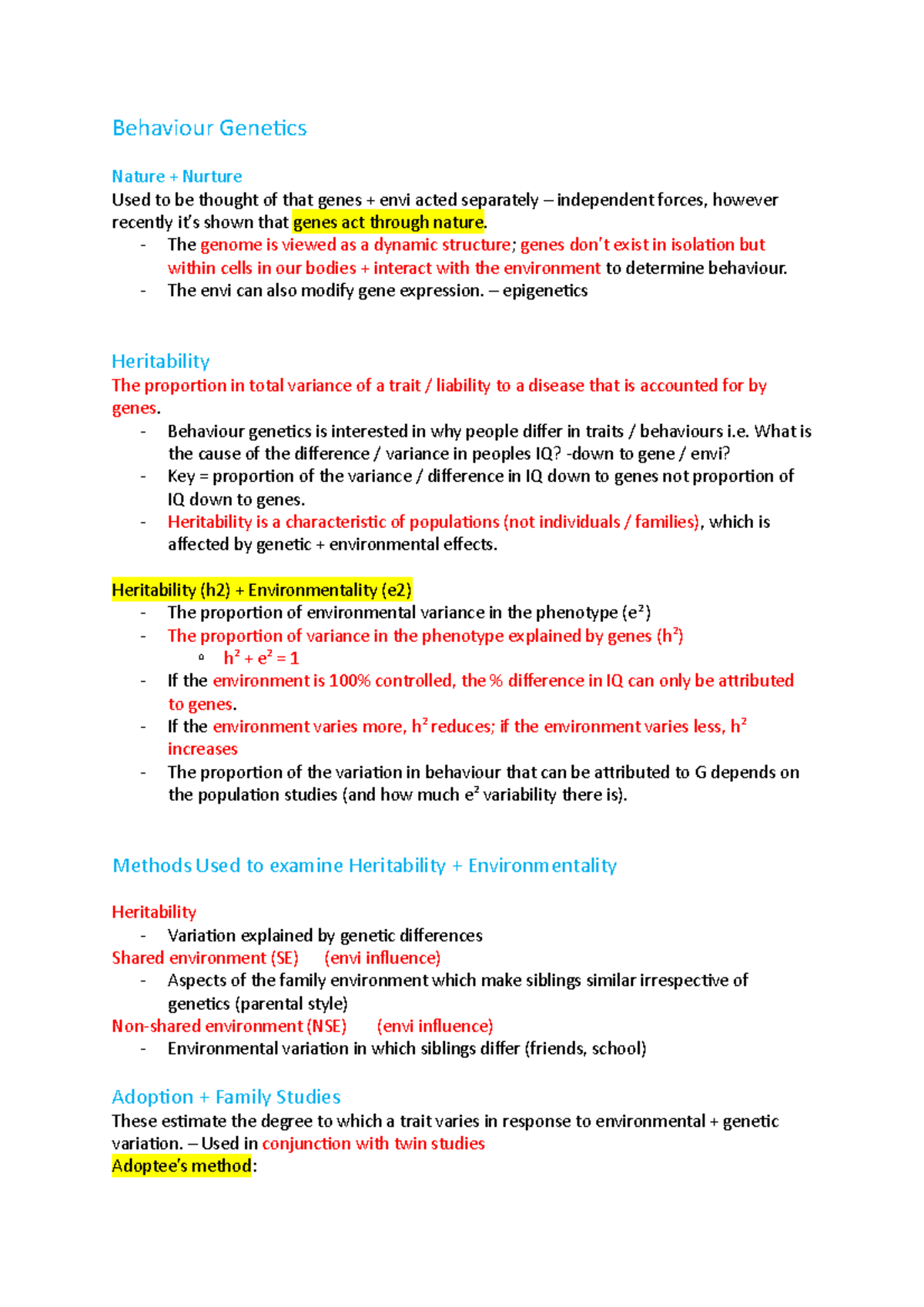 Behaviour Genetics - Behaviour Genetics Nature + Nurture Used to be ...