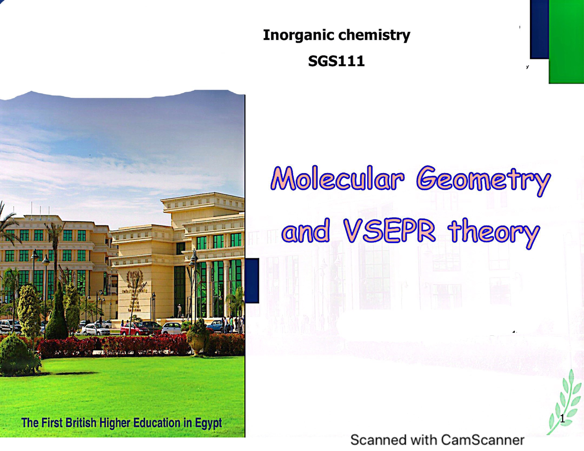 2023lec 7 VseprAXE Molecular Geometry and VSEPR theory Physical