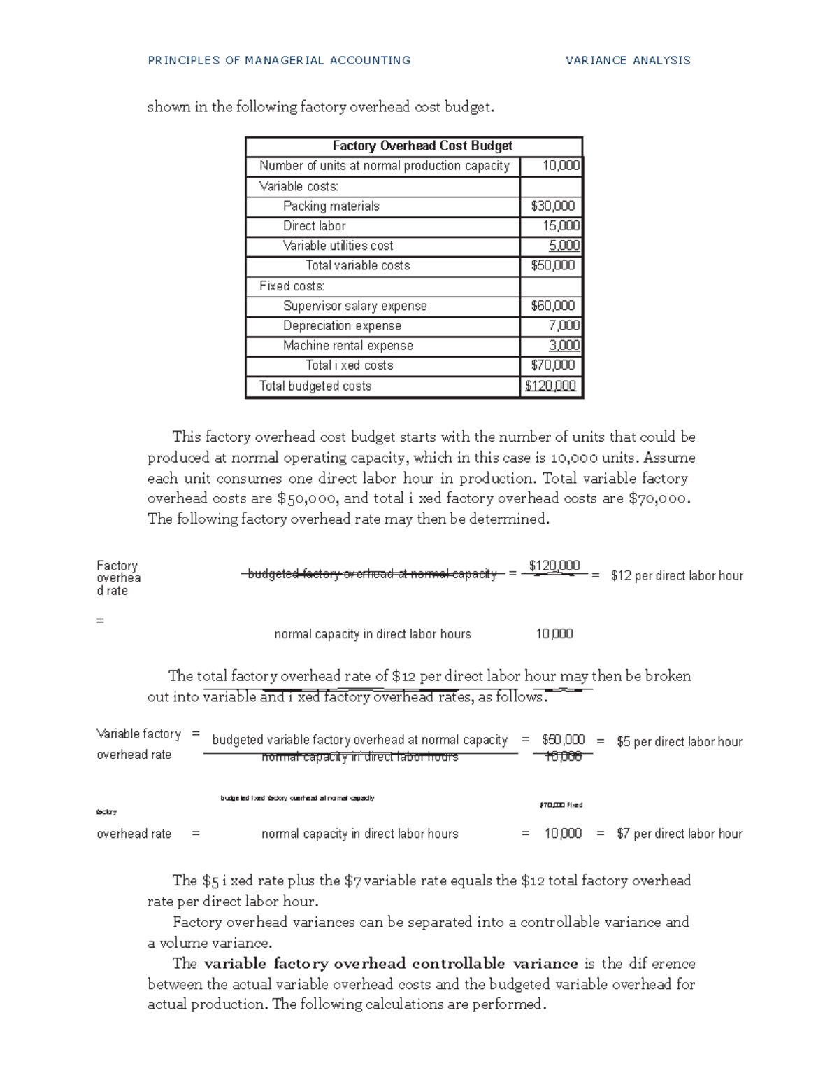 managerial accounting variance