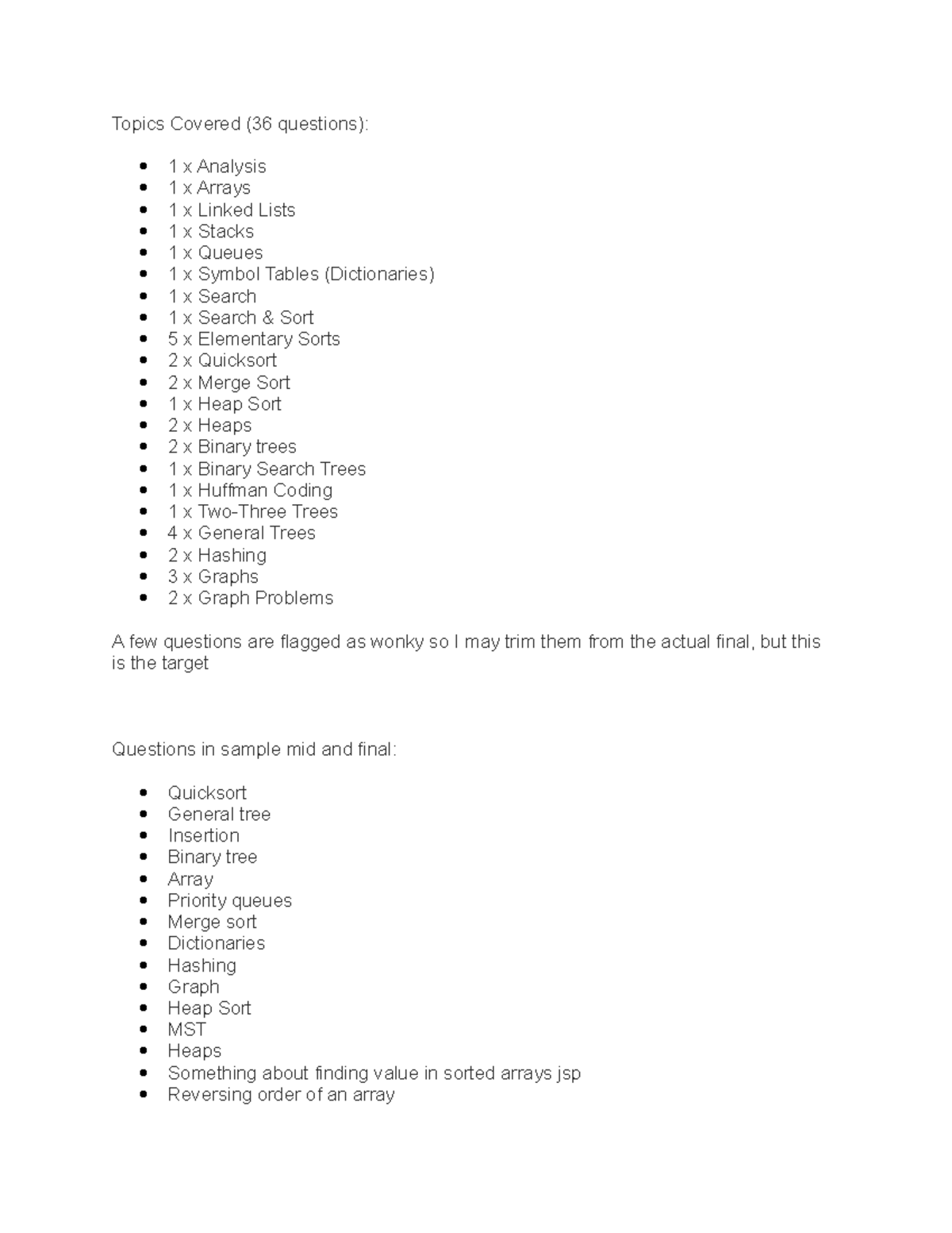 Topics Covered - cdcd - Engl 100 - queensu - Studocu