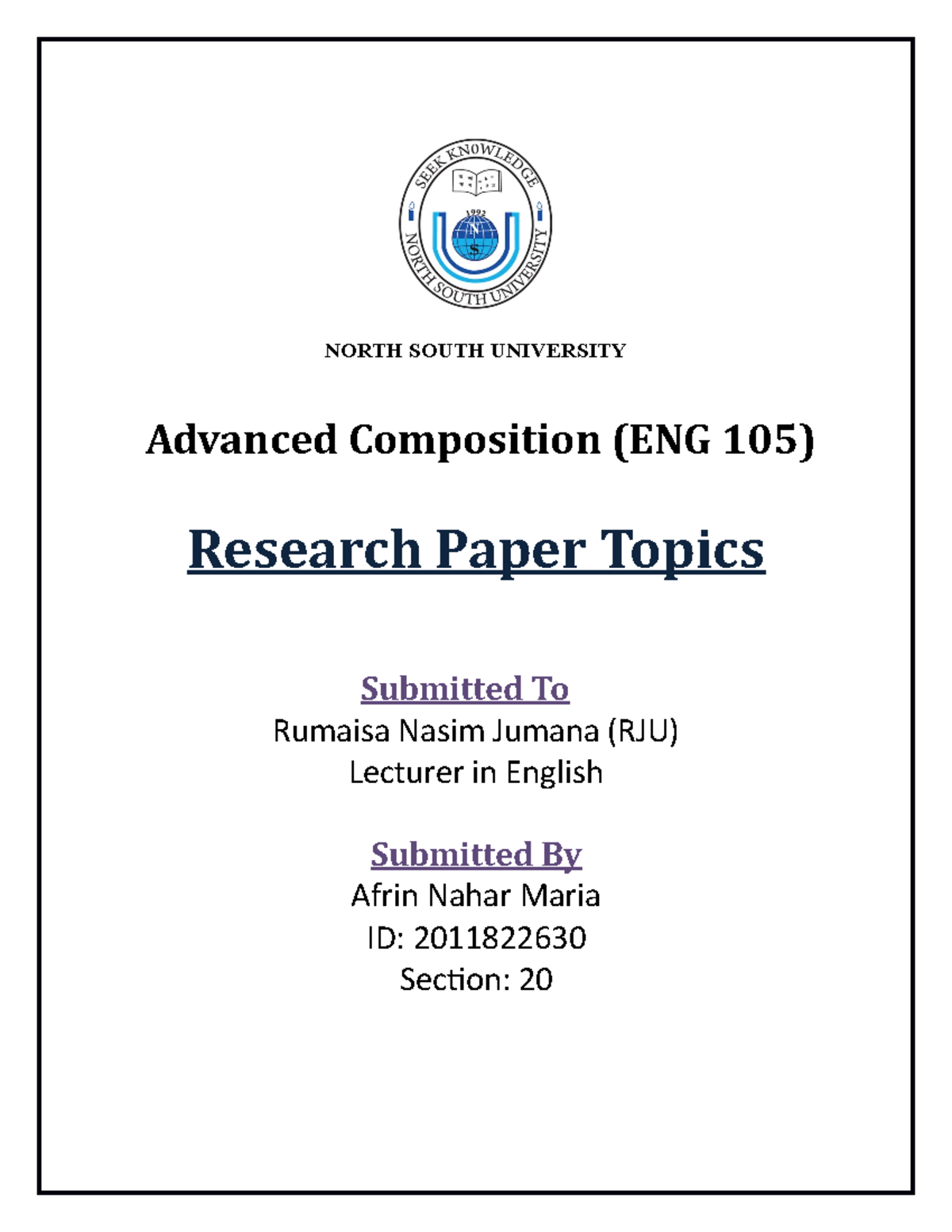 good research topics for english composition