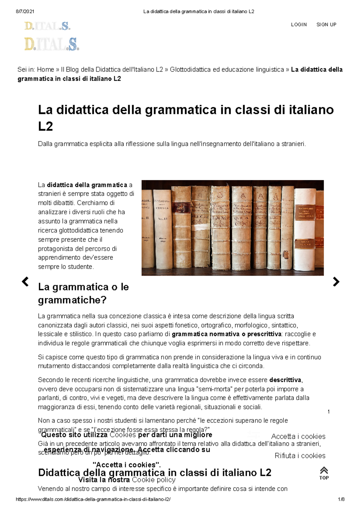 La Didattica Della Grammatica In Classi Di Italiano L2 Importante - Sei ...