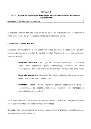 Atividade Modelo Projeto Integrador Projeto Integrador