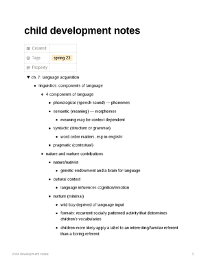 C Developement - SUMMARY ON CHILD DEVELOPMENT - Child Development ...