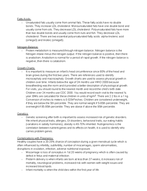 Midterm Study Guide - NTRN 328: Midterm Exam Study Guide Listed Below ...