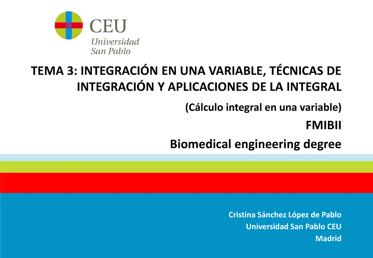 Tema 3 - Calculo Integral En Una Variable Reducido - TEMA 3: INTEGRACI ...