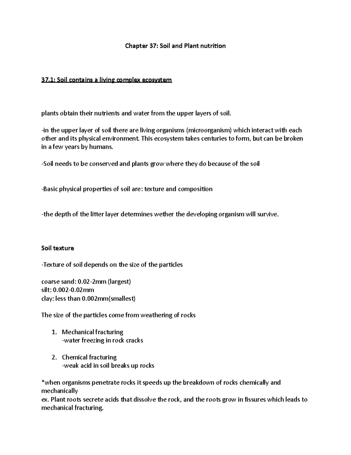 37 Soil nutrition - chapter 37 - Chapter 37: Soil and Plant nutrition ...