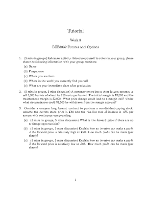 Week 1 Hull Chapter 1 - Lecture notes 1 - Introduction Many different ...