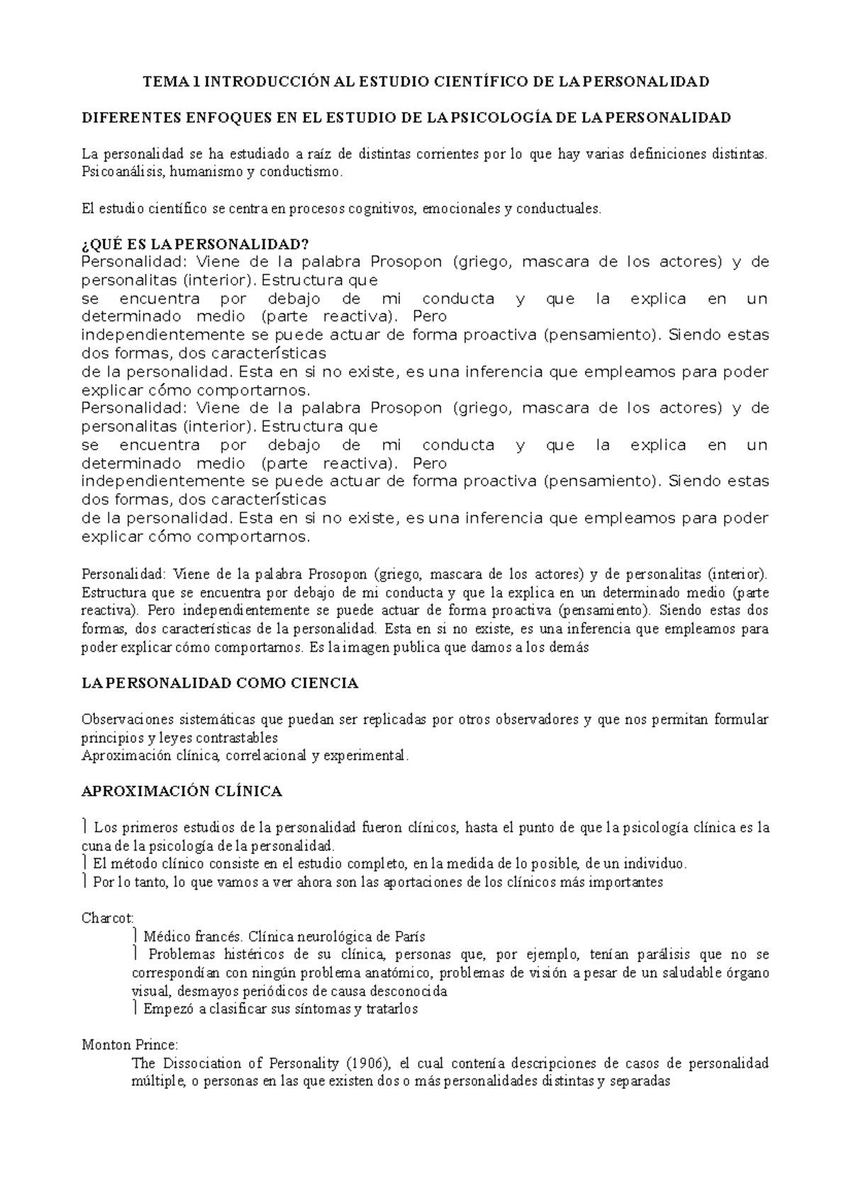 TEMA 1 IntroduccióN AL Estudio CientíFICO DE LA Personalidad - TEMA 1 ...