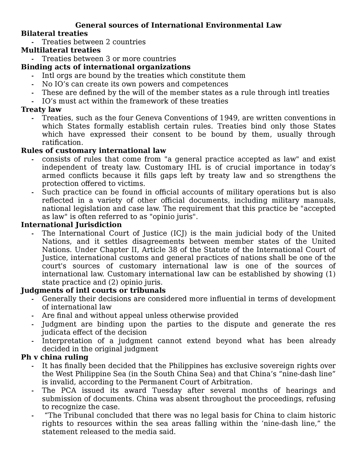 International Environmental Law Notes Pdf India