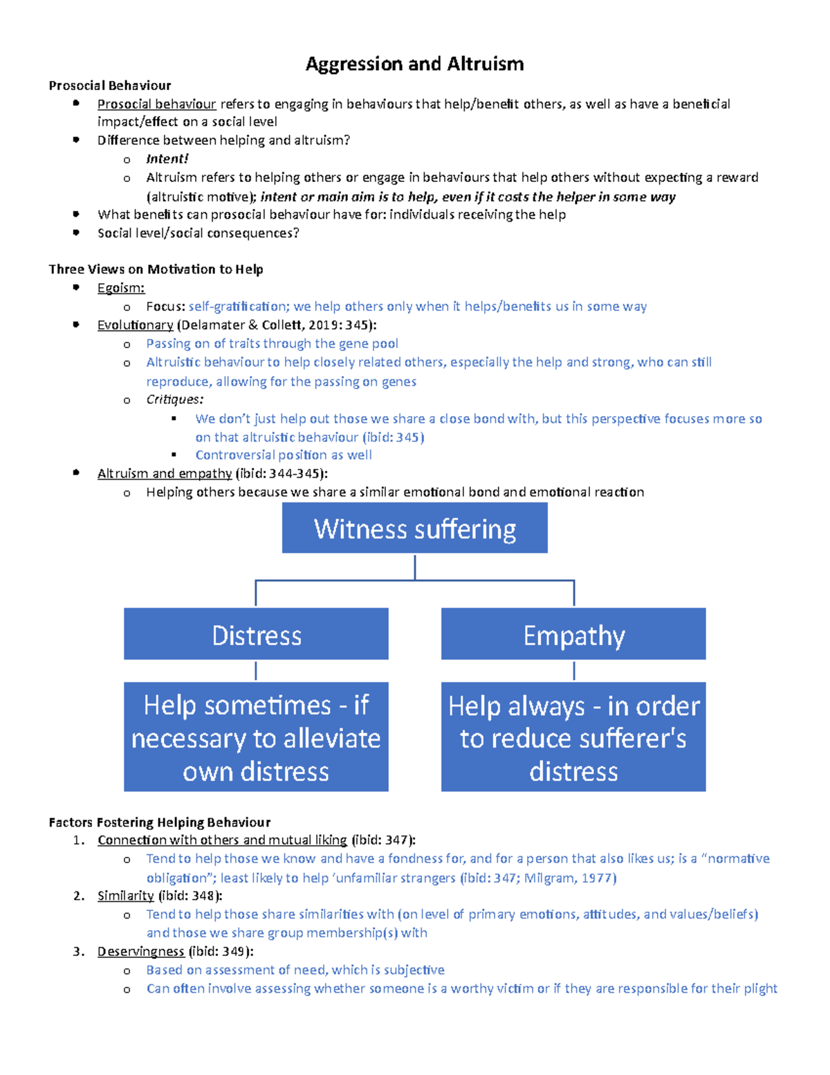 Aggression and Altruism - Aggression and Altruism Prosocial Behaviour ...