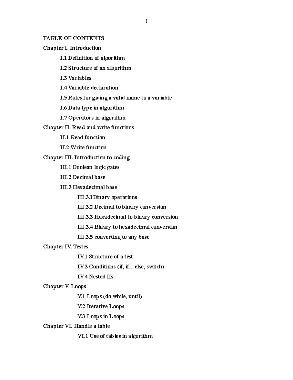 Algo notes - Summary Data structure - 1 TABLE OF CONTENTS Chapter I ...