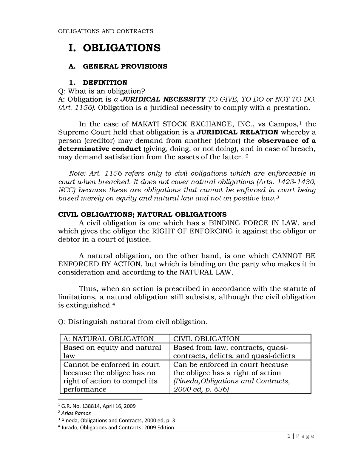 Title I Obligations Chapter 1 General Provisions - I. OBLIGATIONS A ...