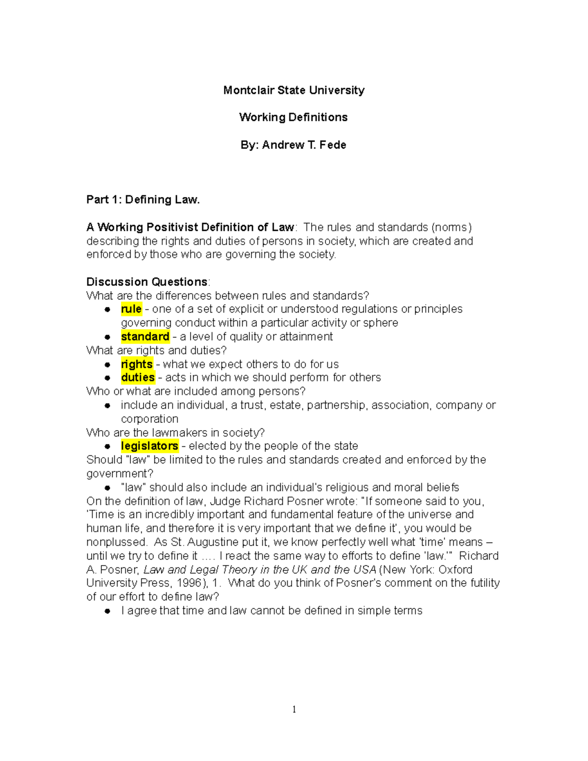 Working Definitions 2020-1 - Montclair State University Working ...