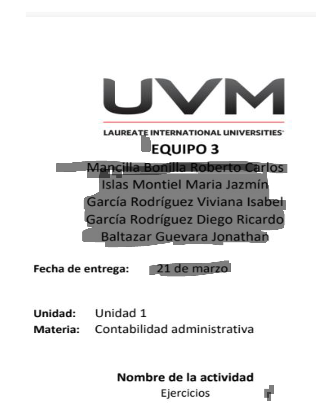 Actividad 1 Conta Administrativa Ejercicios Obligatorios - Contabilidad ...