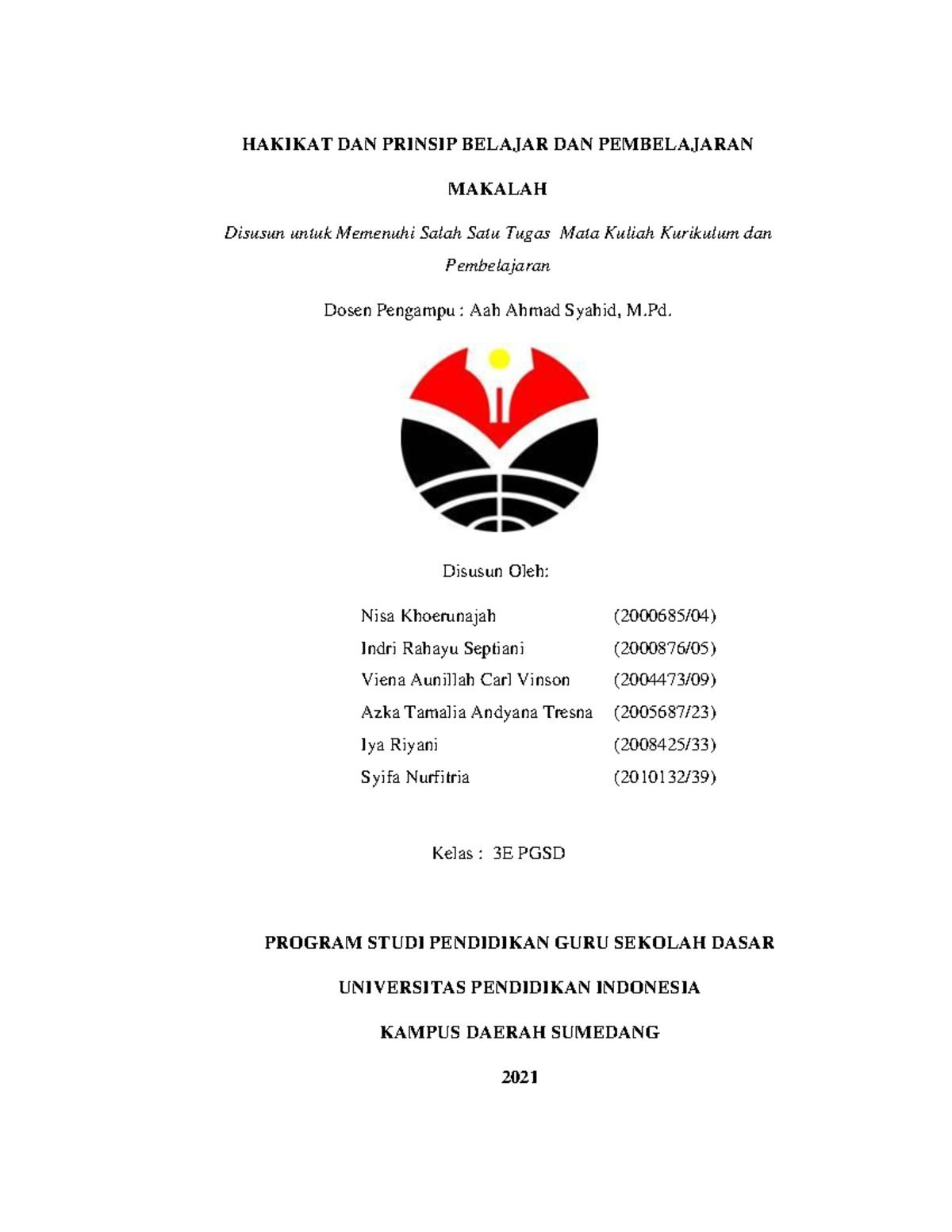 Hakikat Dan Prinsip Belajar Dan Pembelajaran - HAKIKAT DAN PRINSIP ...