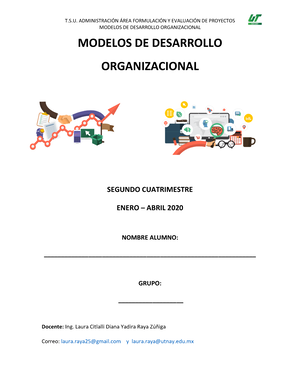 Modelos de Desarrollo Organizacional - 2021 - MODELOS DE DESARROLLO  ORGANIZACIONAL MODELOS DE - Studocu