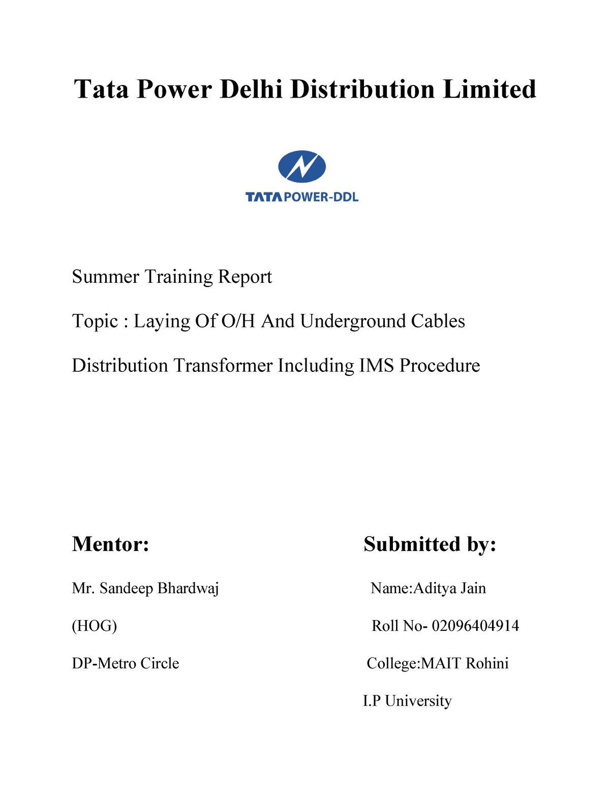 tata power research report pdf