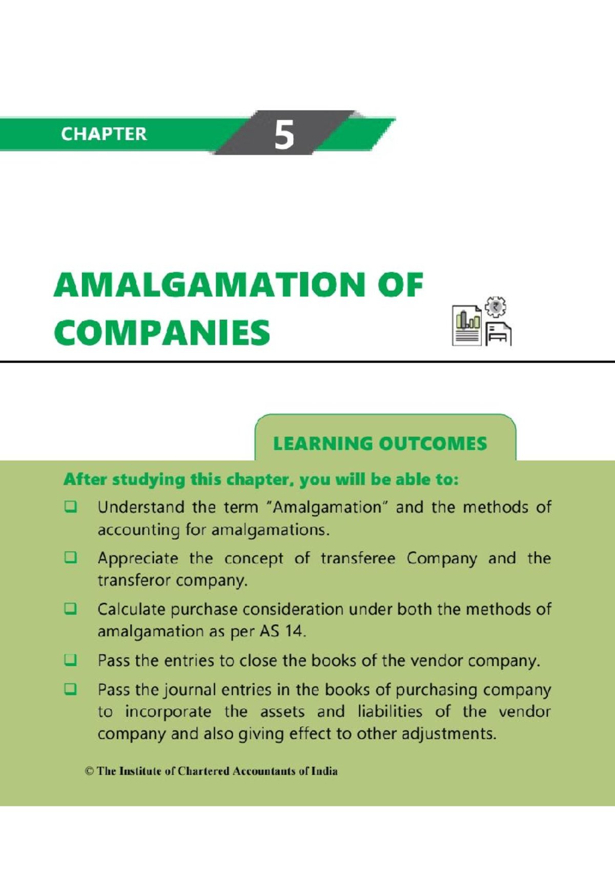 Amalgamation of a Companies Financial Accounting And Cost Accounting