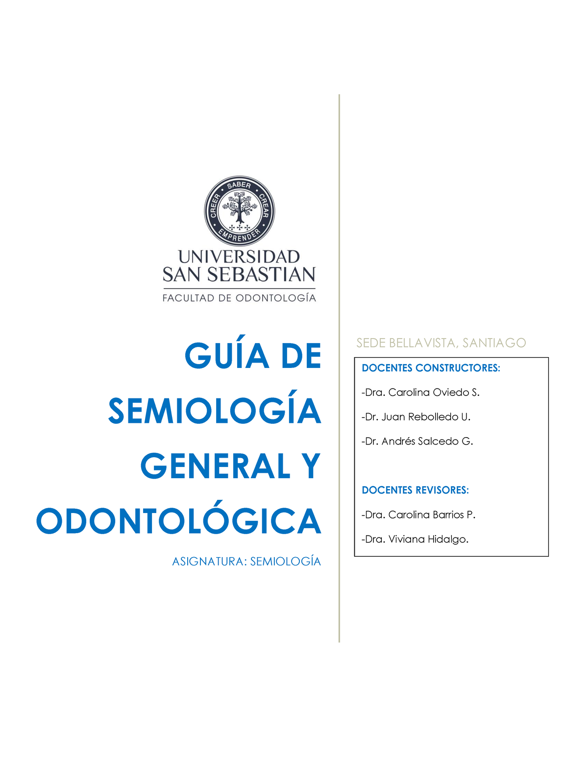 Guia De Semiologia Para Odontologia GuÍa De SemiologÍa General Y OdontolÓgica Asignatura 5720
