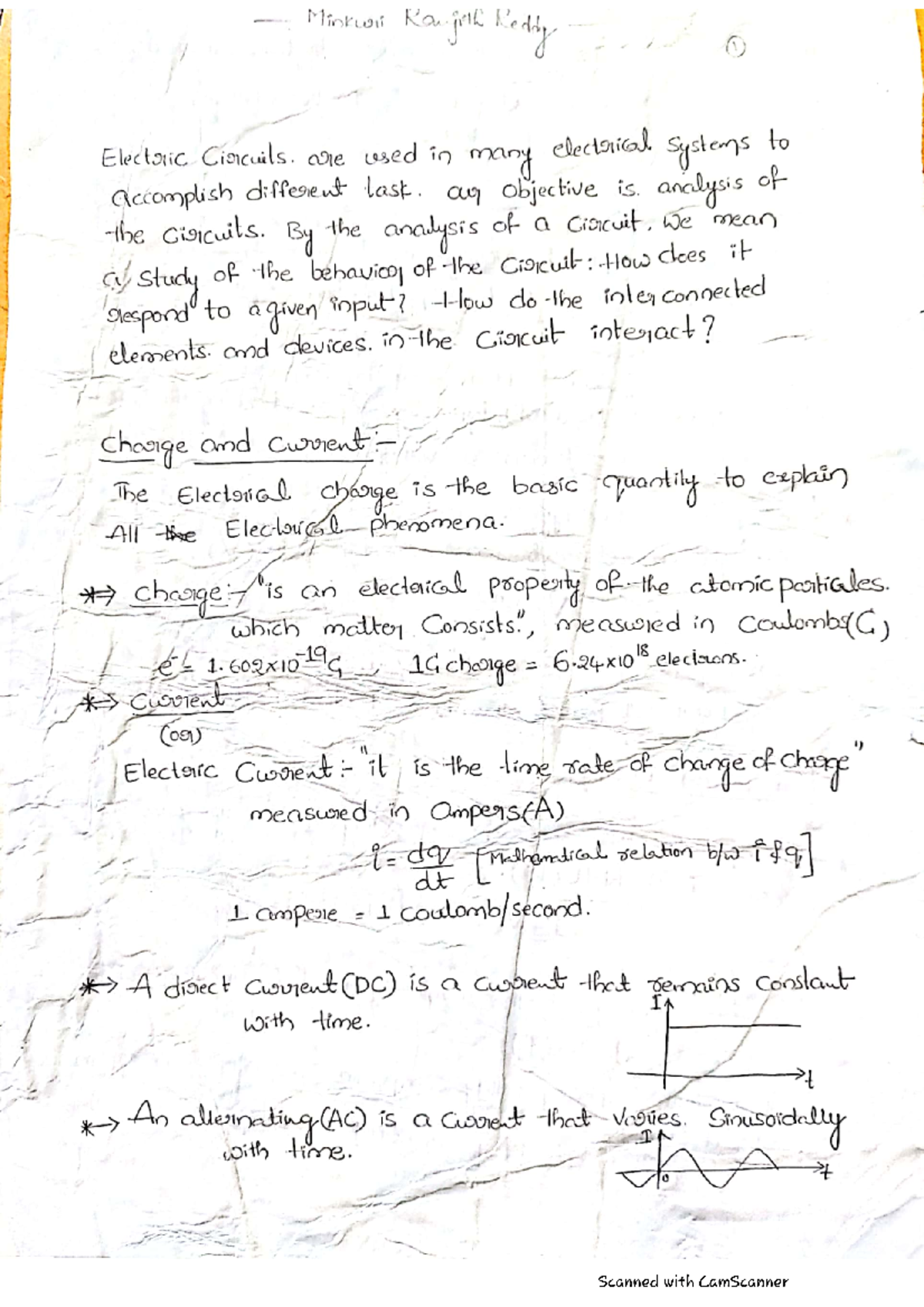 BEE - Bee notes jntuh r18 - basic electrical engineering - Studocu