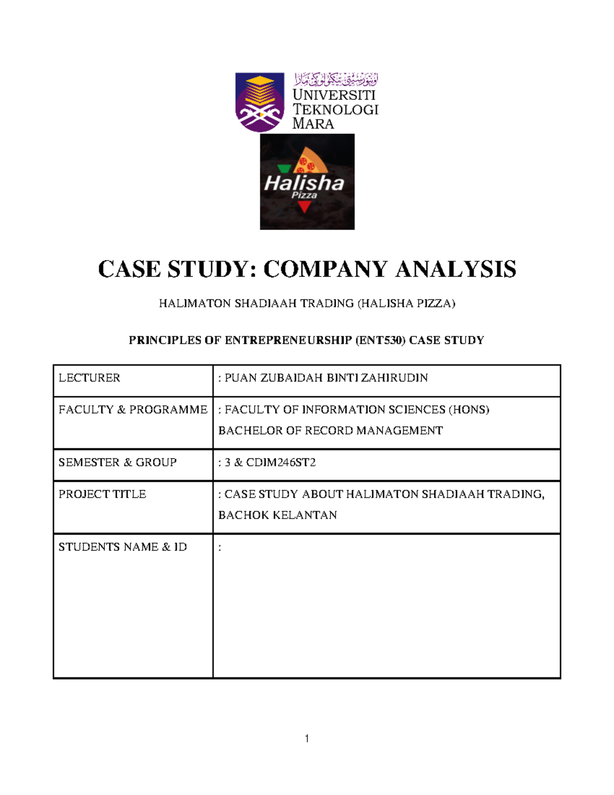 case study ent530 bmc