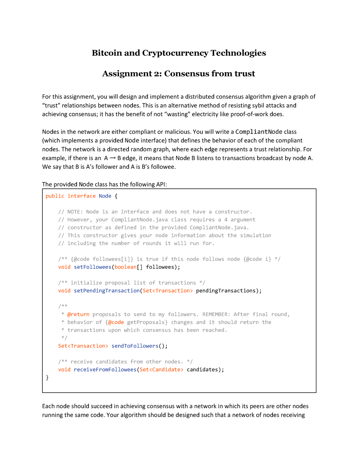 Assignment 2 - Bitcoin And Cryptocurrency Technologies Assignment 2 ...