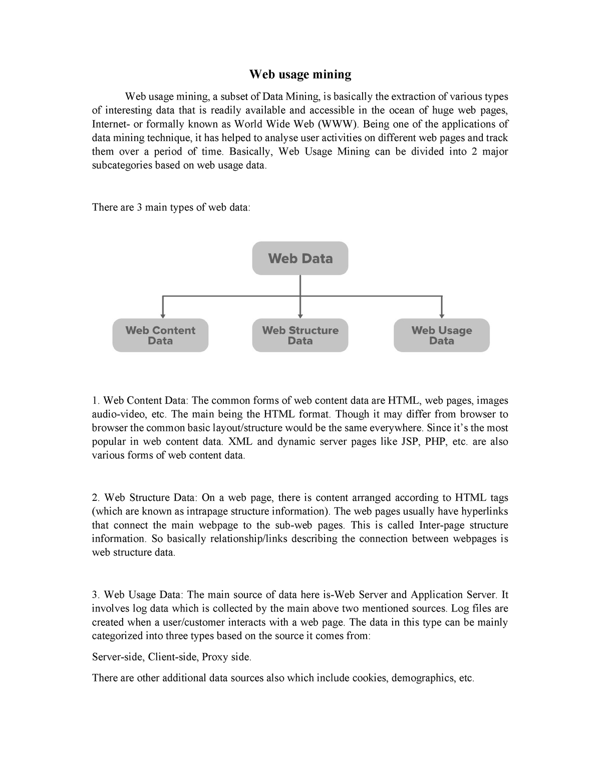 Web Mining Lec Notes Web Usage Mining Web Usage Mining A Subset Of