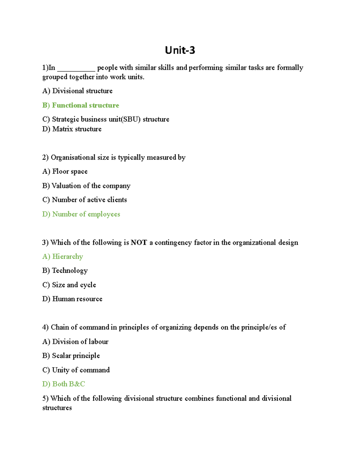 MPE mcqs - Questions - Unit- 1)In __________ people with similar skills ...