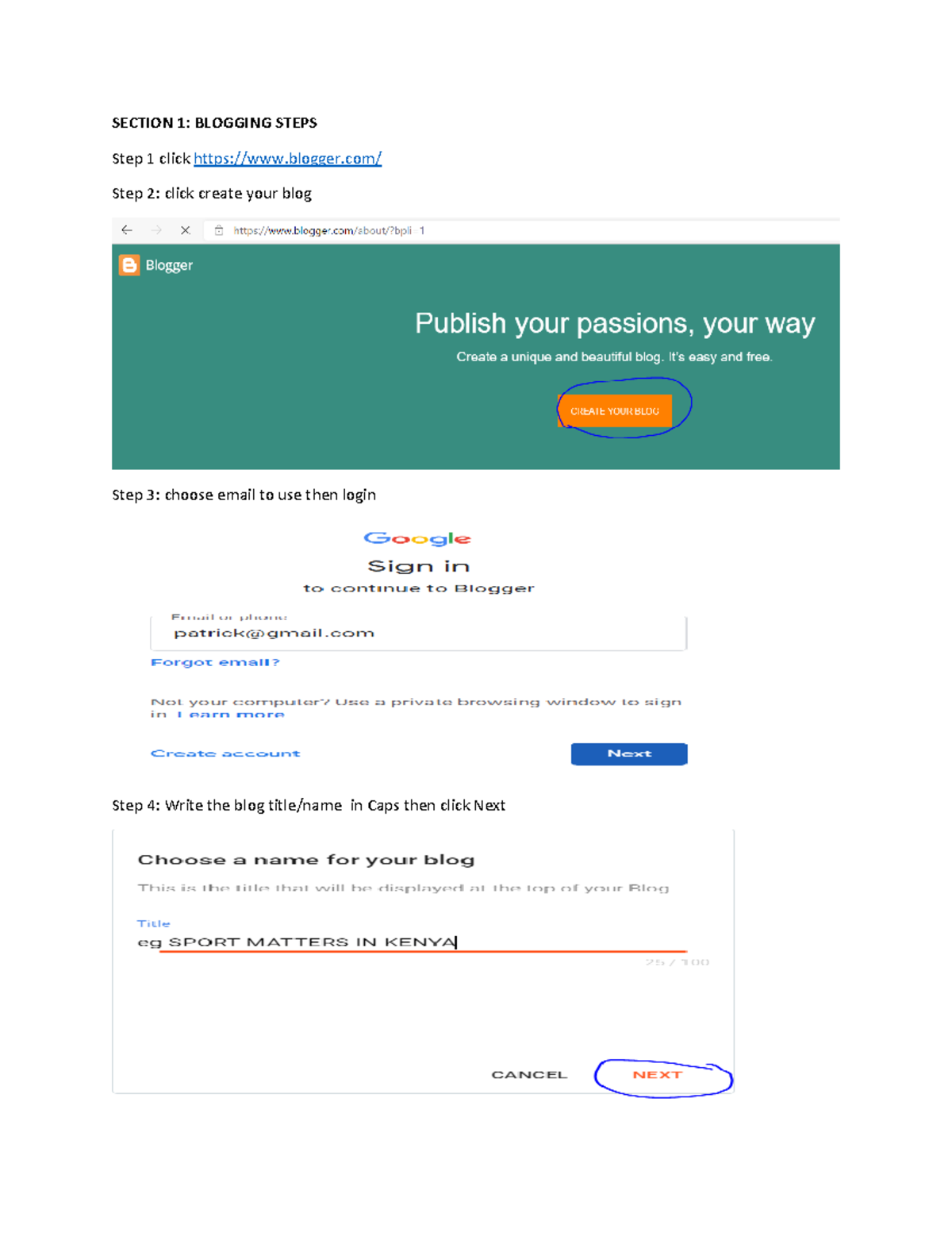 Blog Steps and Adsterra - SECTION 1: BLOGGING STEPS Step 1 click ...