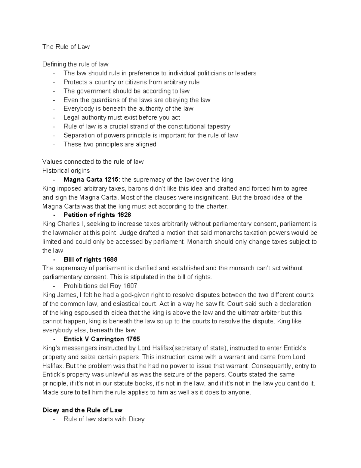 The rule of law - The Rule of Law Defining the rule of law - The law ...