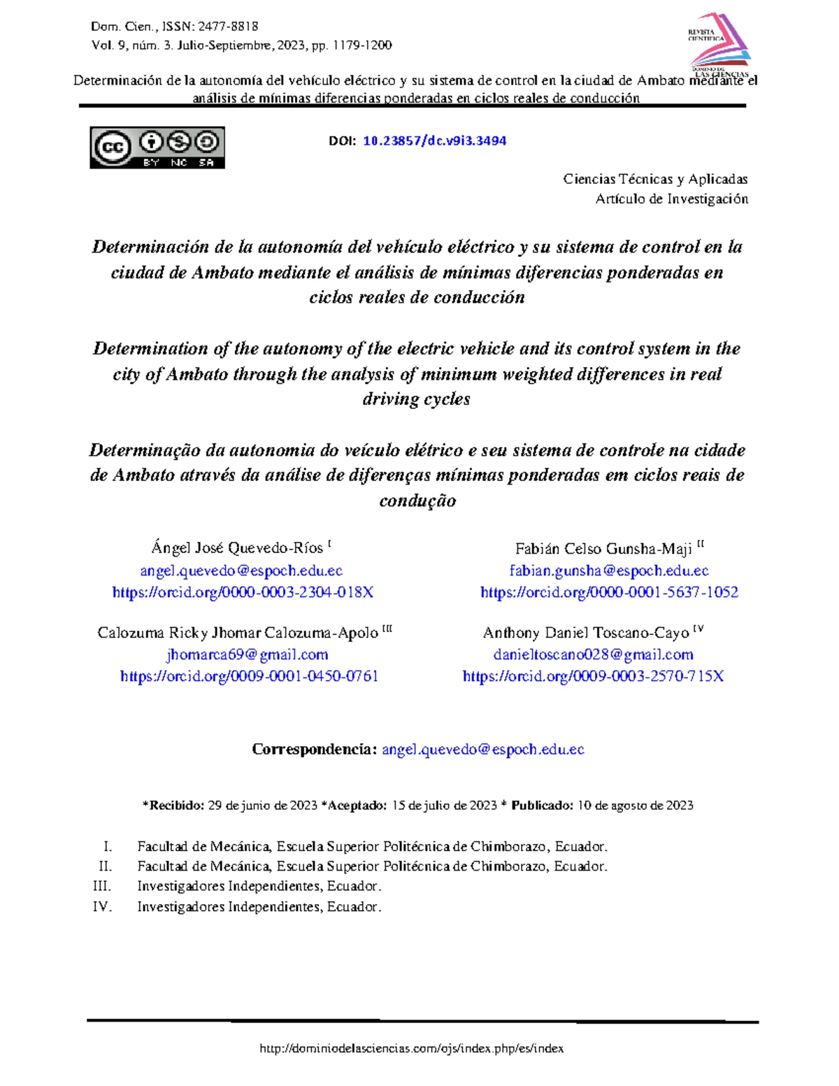 Articulo eficiencia de consumo energetico ev colombia - Estudio de la ...