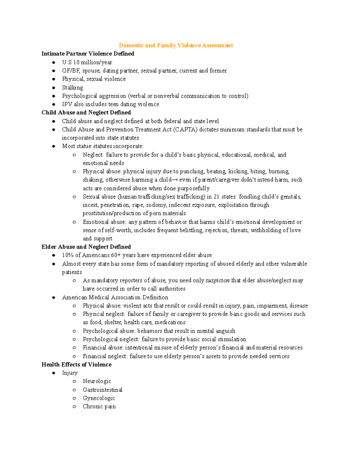 Domestic violence IPV - Domestic and Family Violence Assessment ...