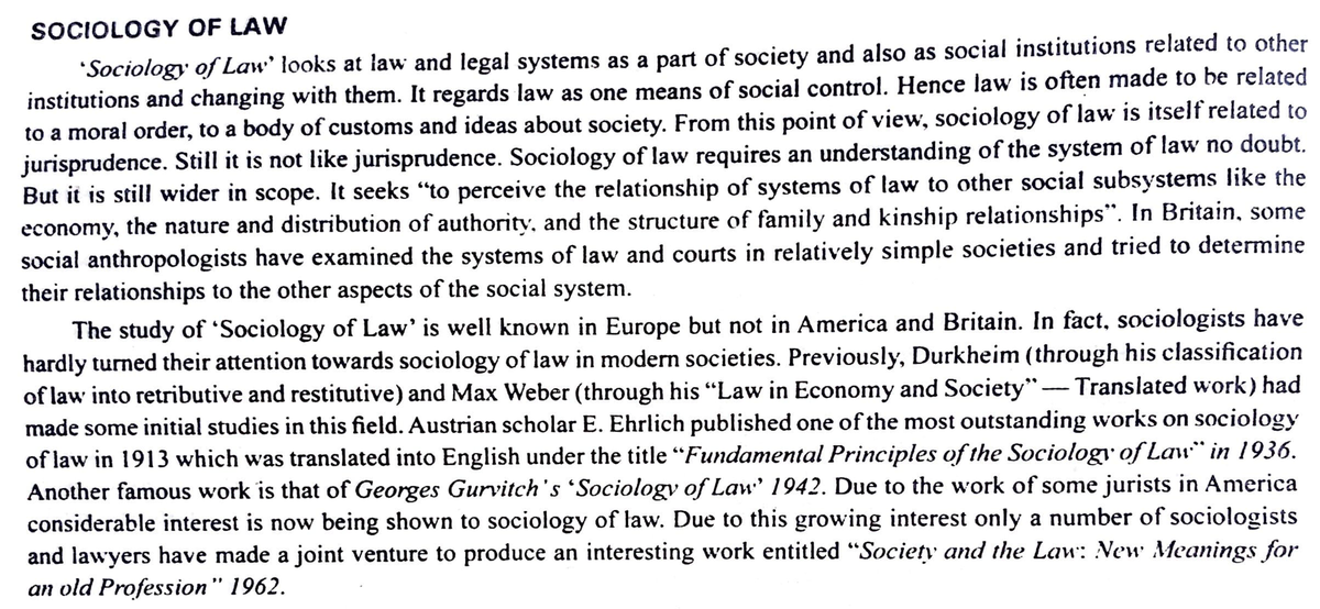 sociology of law essay