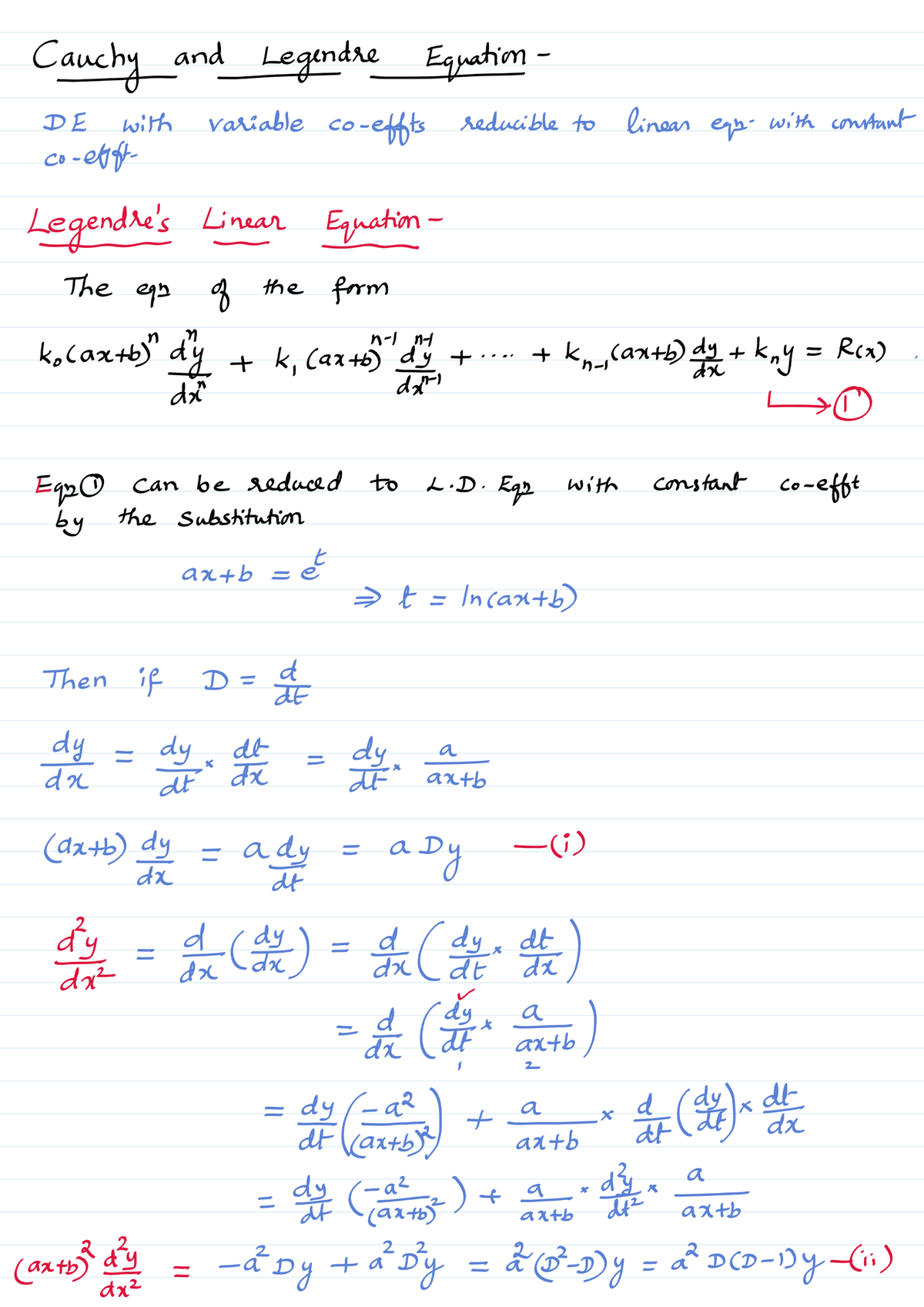 Higher Order Differential Equations Part 4 - Engineering Mathematics I ...