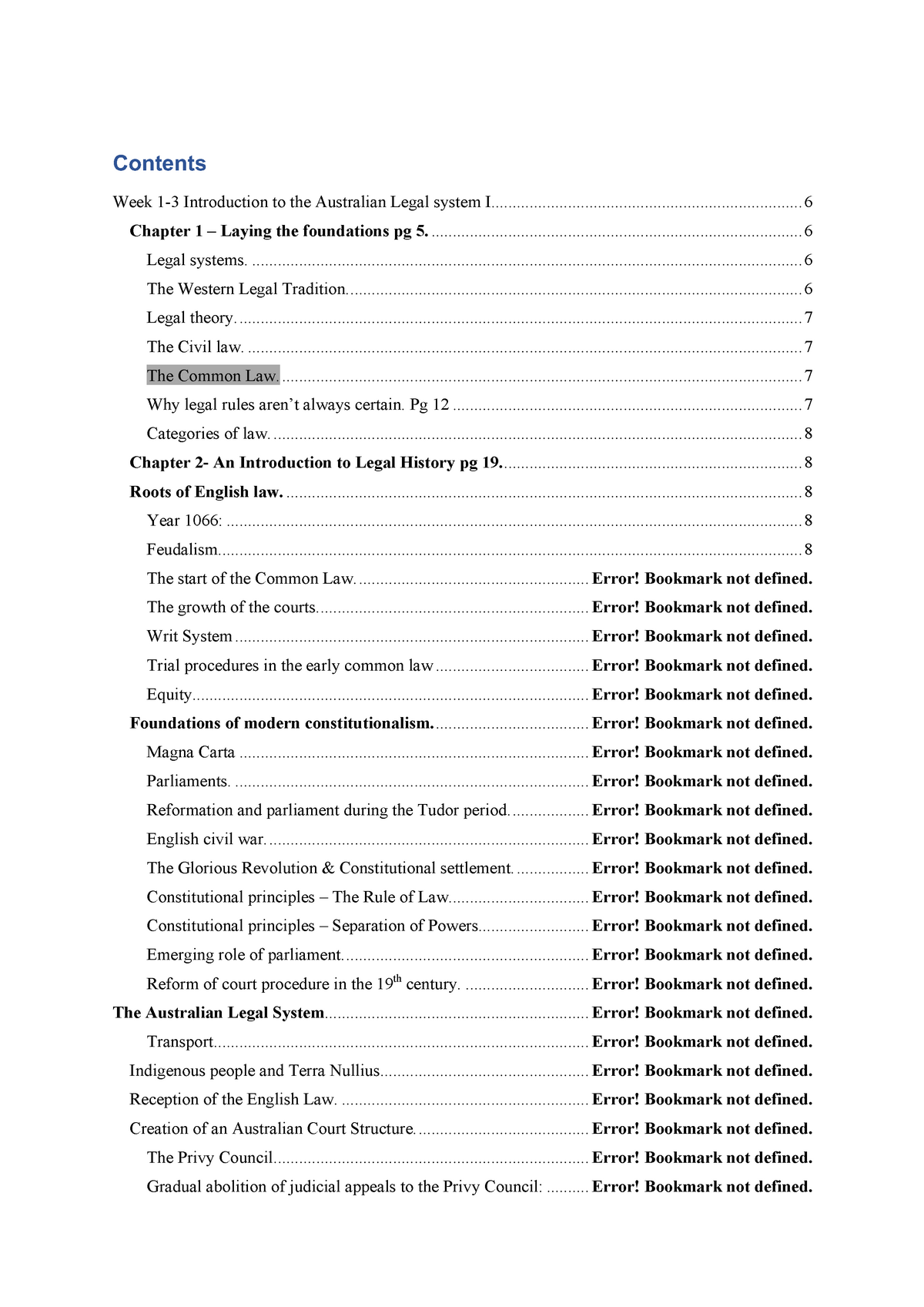 LLB101 Intro To Law - Sample Notes - Warning: TT: Undefined Function ...