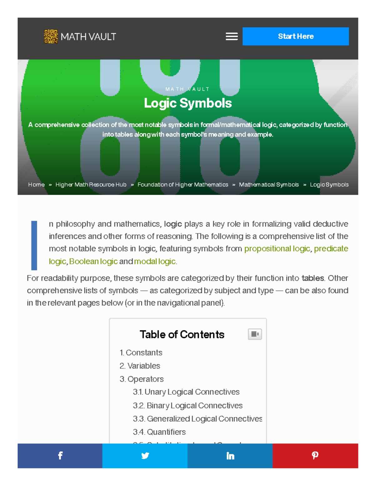 Comprehensive List of Logic Symbols Math Vault - M A T H V A U L T ...