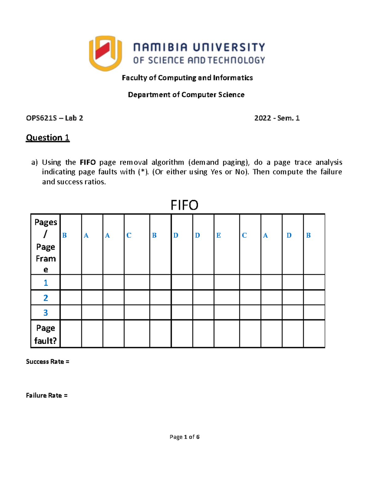 OPS-Lab 2 - This document is a case study for the Operating Systems ...