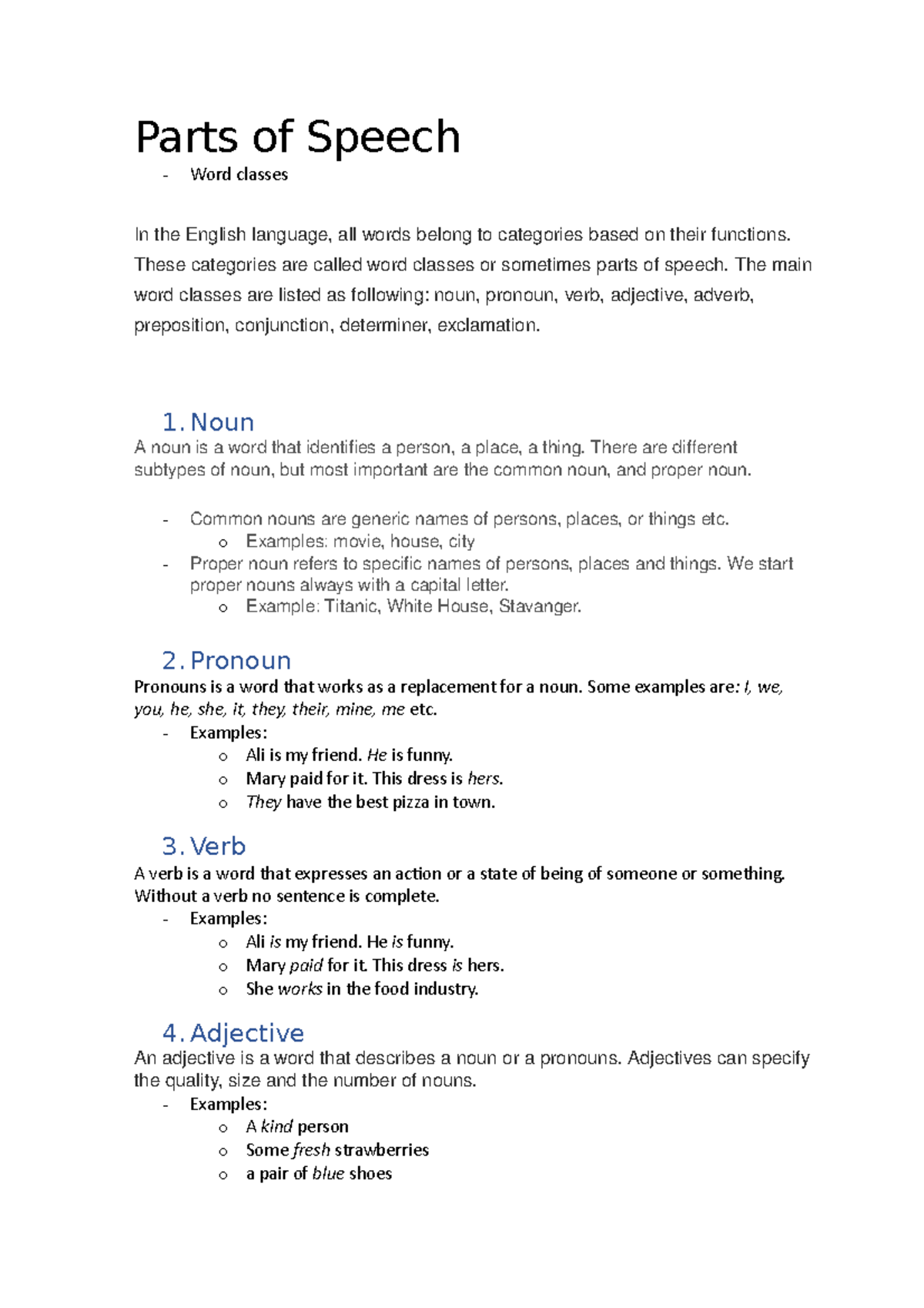 word-classes-parts-of-speech-parts-of-speech-word-classes-in-the