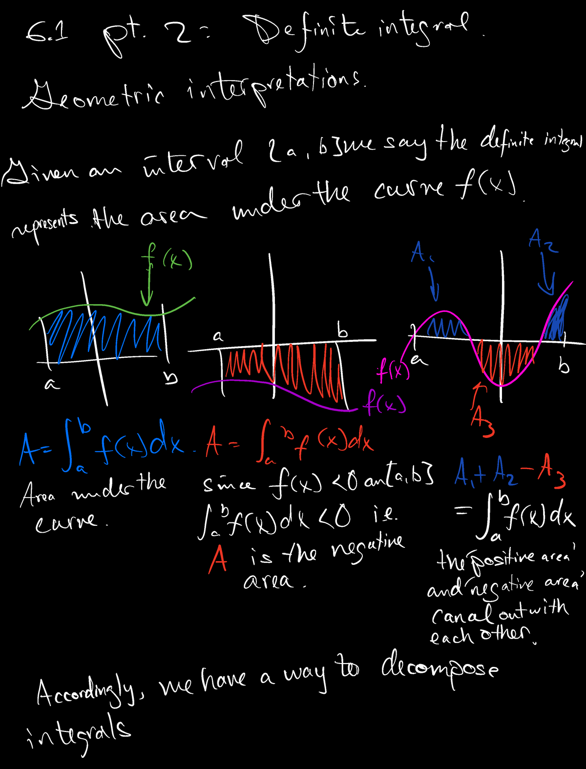 Day 3 - Definite Integral 6 - pt 2 Definite integral Geometric ...