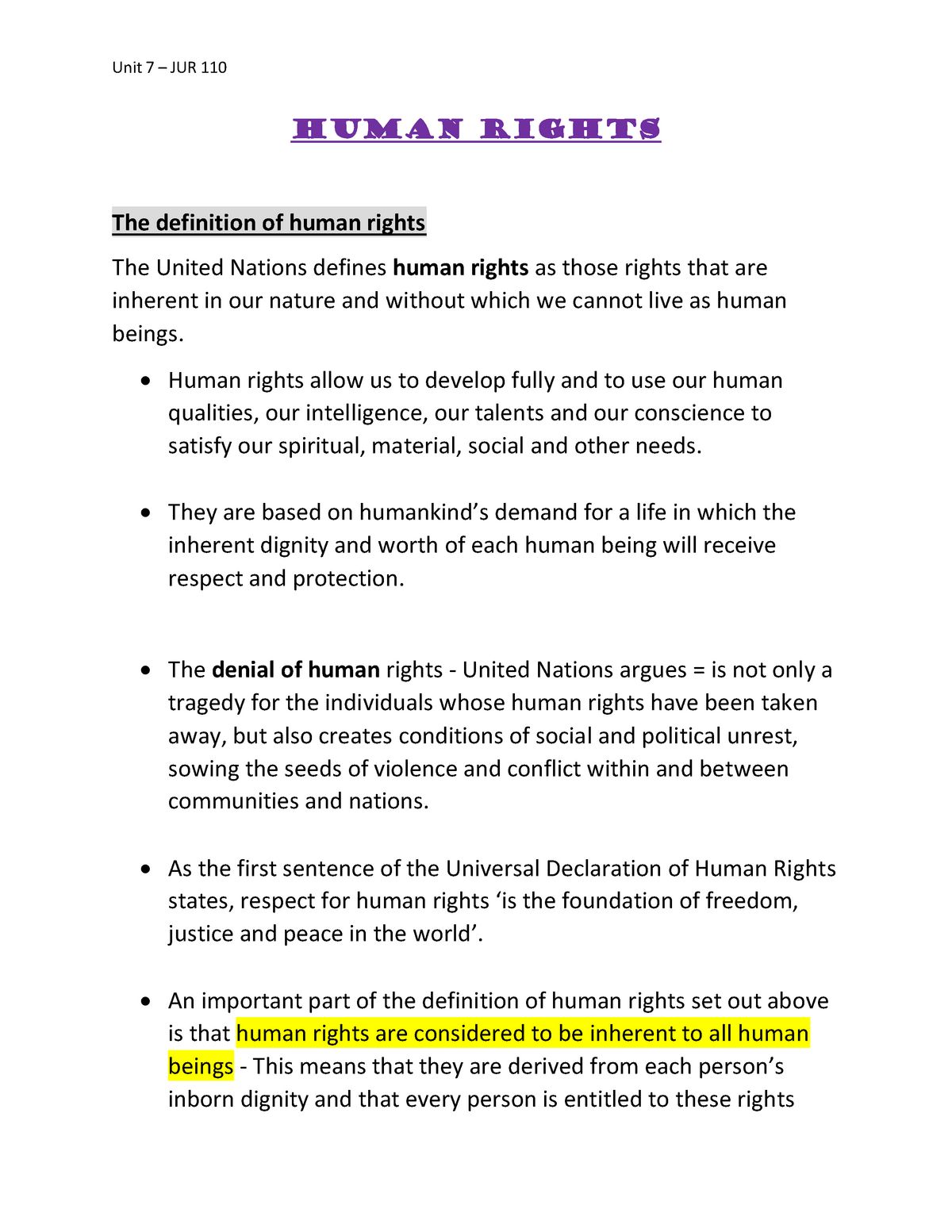 human-rights-unit-7-jur110-unit-7-jur-110-human-rights-the-definition