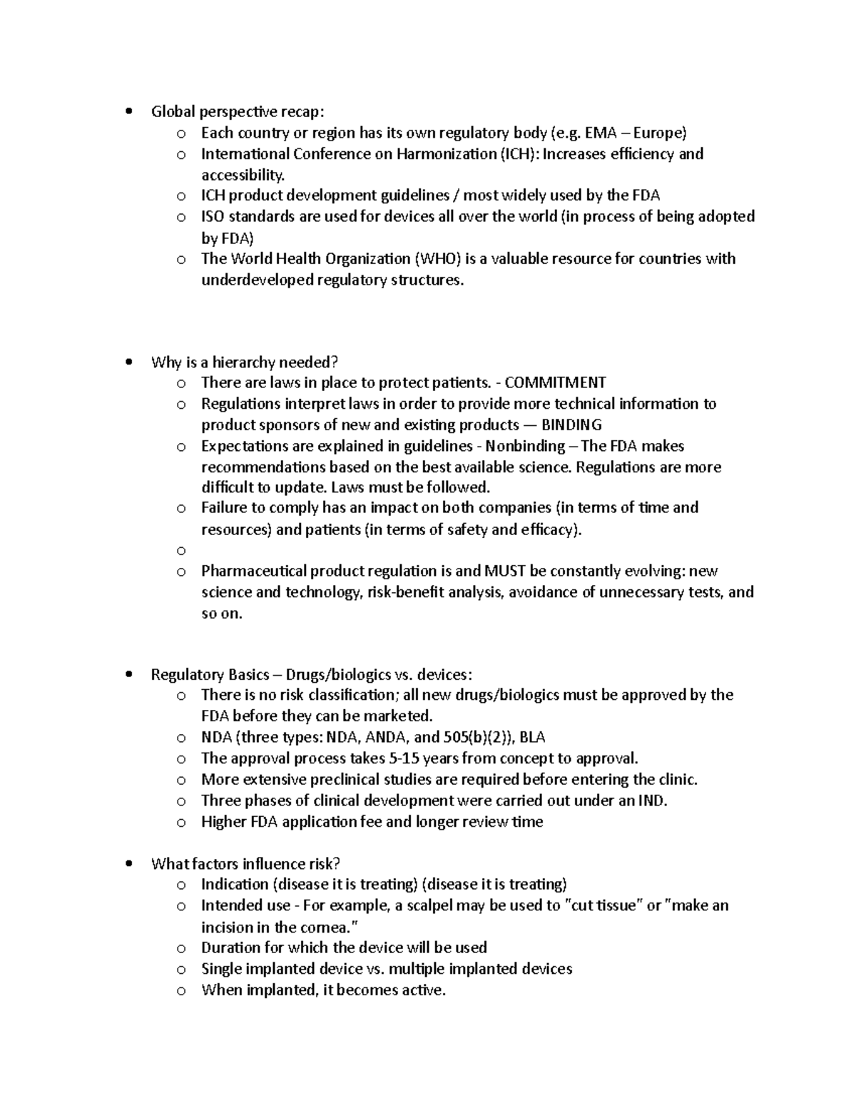 Risks - Product development note from Dr Wilson's class for ...