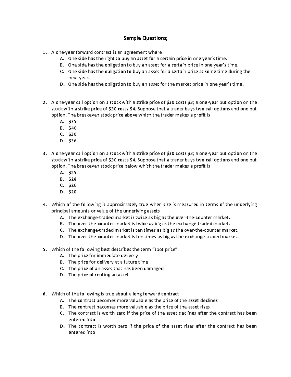 Sample Practice Questions - Warning: TT: Undefined Function: 32 Warning ...