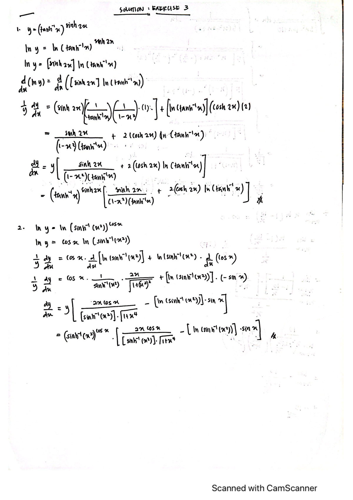 Solutions-exercise 3 - CHAPTER 1 - Calculus II - Studocu