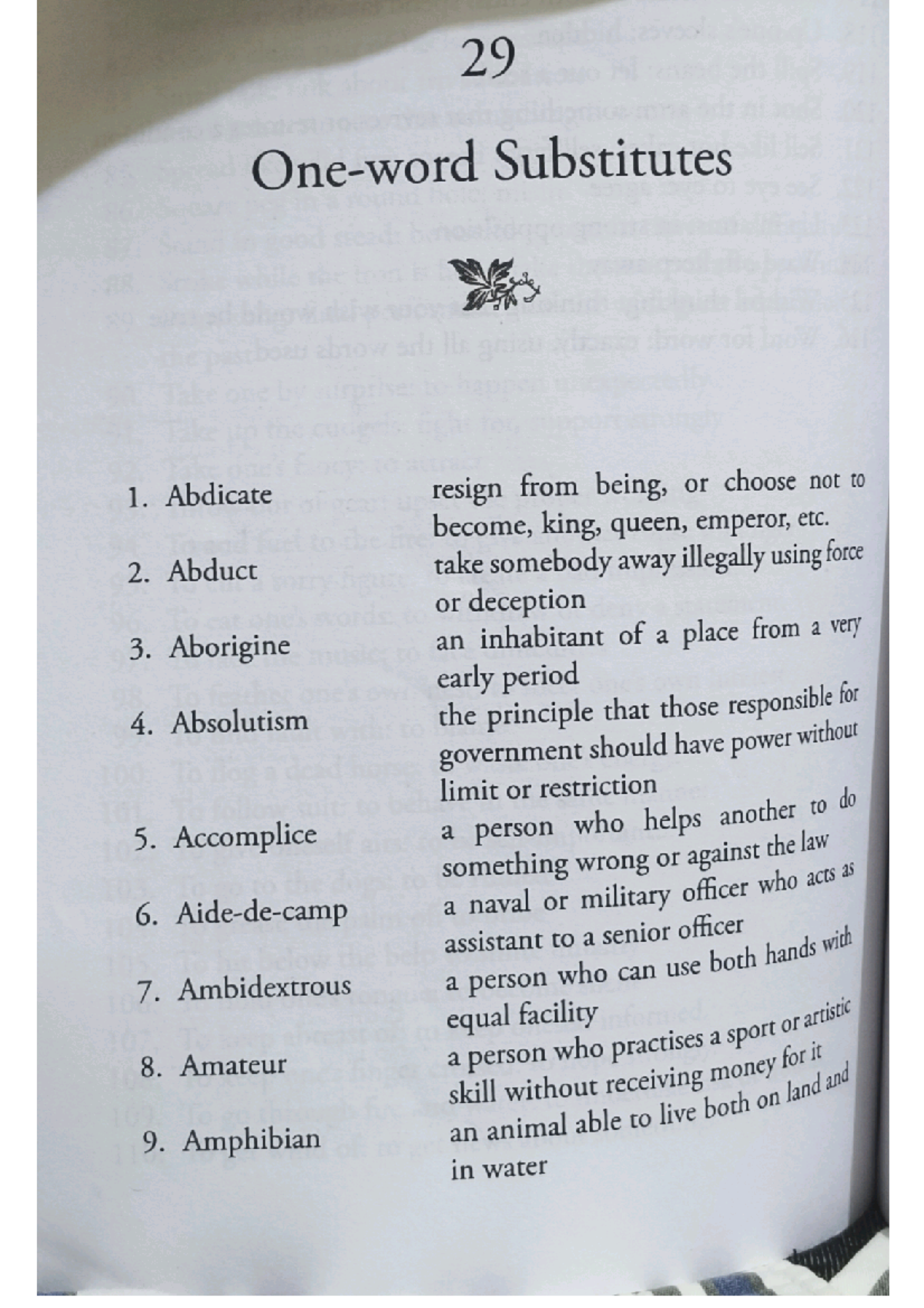 One word sub - Notes on one word substitutes - 29 Substitutes 1 ...