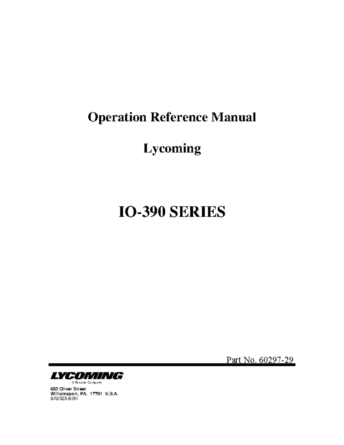 6029729 Varios Operation Reference Manual IO390 SERIES