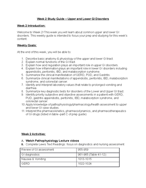 Notes - Introduction to Gastrointestinal System The gastrointestinal ...