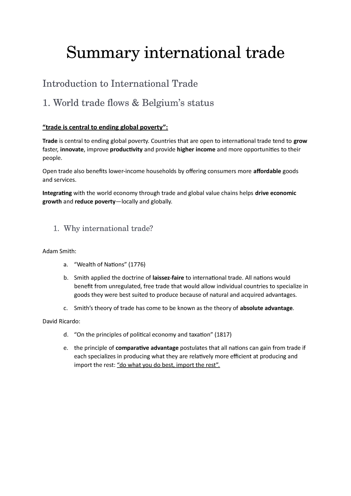 dissertation in international trade