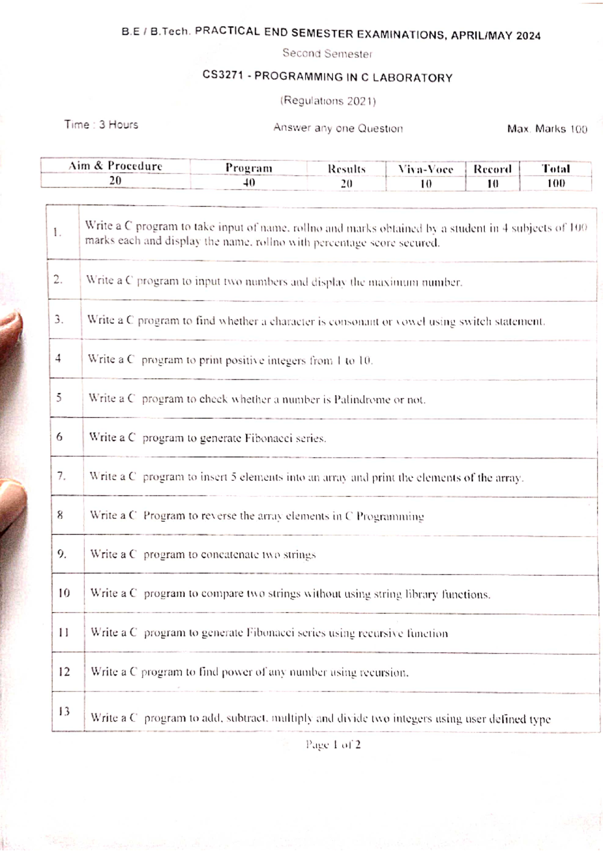 Python lab questions - BK k khoma hzk - B B. Tech. PRACTICAL END ...