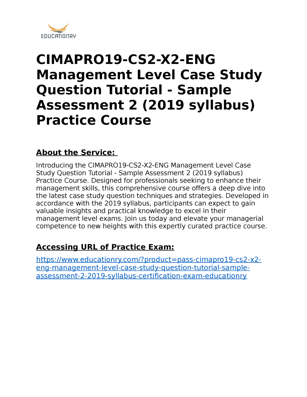 management level case study exam